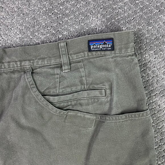 Patagonia Stand Up Shorts Organic Cotton 5" Men's 40 Green Denim Canvas - Picture 5 of 13